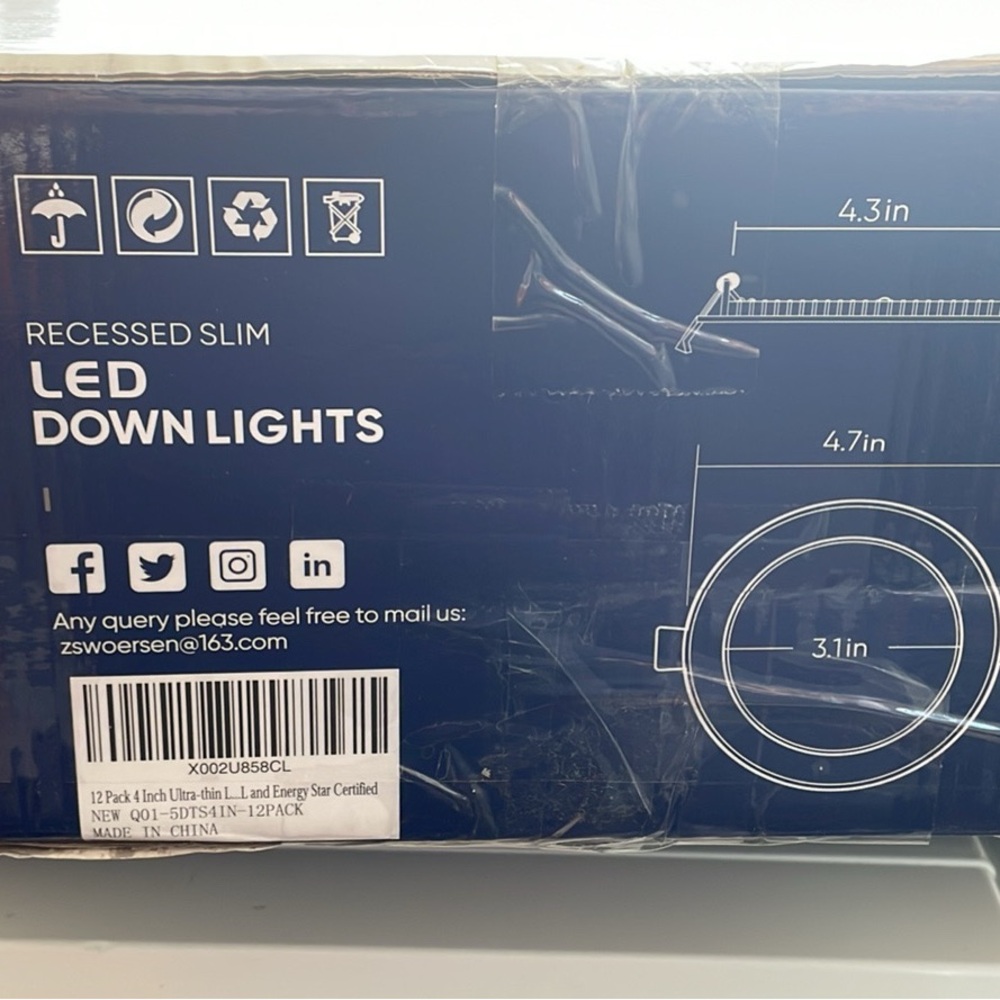Recessed Slim LED Down Lights - White